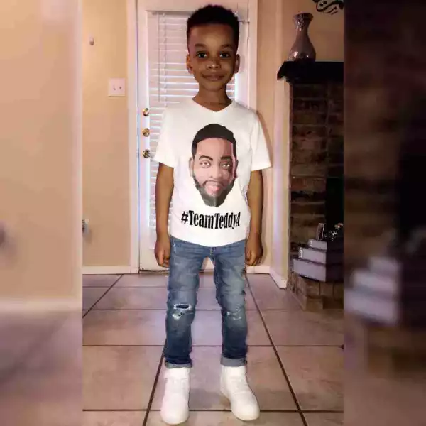BBNaija: Teddy A’s Baby Mama Shares Photos Of Their Son Rocking His Campaign T-shirt